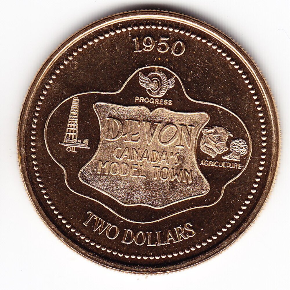 2000 Town of Devon $2 Token (b73)